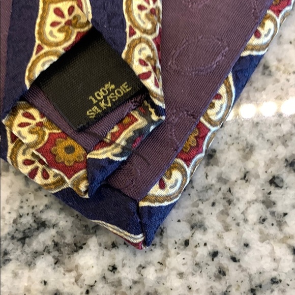 Frame Denim Blue and Gold Geometric Tie - Picture 4 of 5